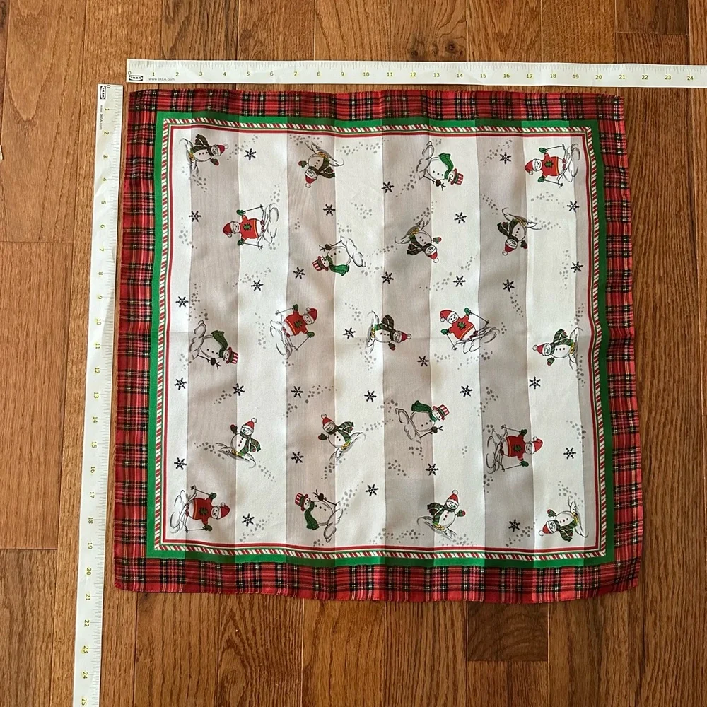 New Cejon Festive Snowman Kids Square Scarf, 21”x21”